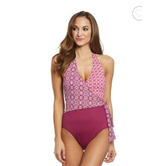 Ralph Lauren Women's Slimming Print Wrap One-PieceBathing Suits Size 10 & 4 avai - Picture 5 of 9